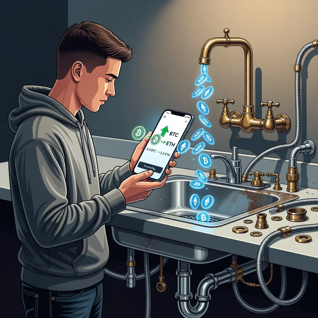 Иллюстрация процесса оплаты через криптообменник